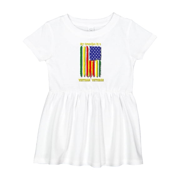 Inktastic My Grandpa is a Vietnam Veteran Girls Baby Dress