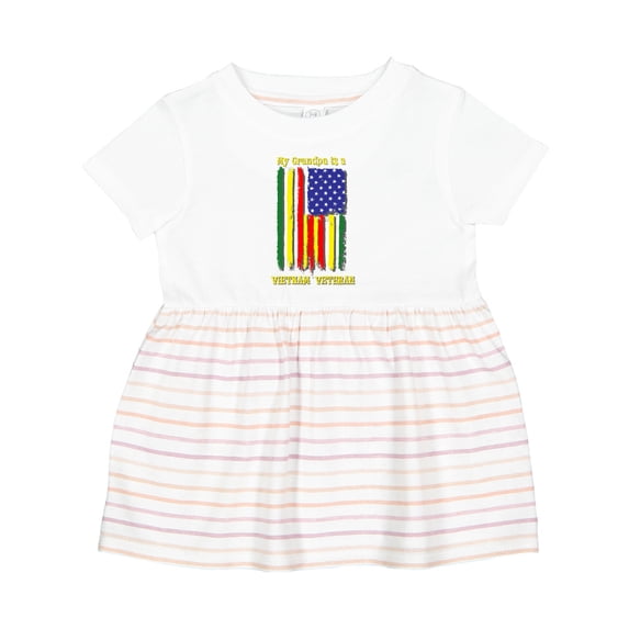 Inktastic My Grandpa is a Vietnam Veteran Girls Baby Dress