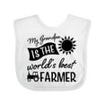 thumbnail image 1 of Inktastic My Grandpa is the World's Best Farmer Tractor Design Boys or Girls Baby Bib, 1 of 4