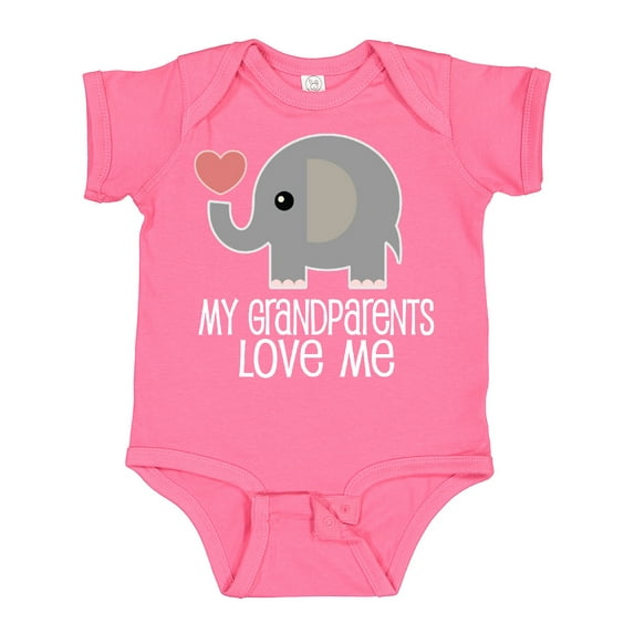 Inktastic My Grandparents Love Me Baby Clothes Boys or Girls Baby Bodysuit
