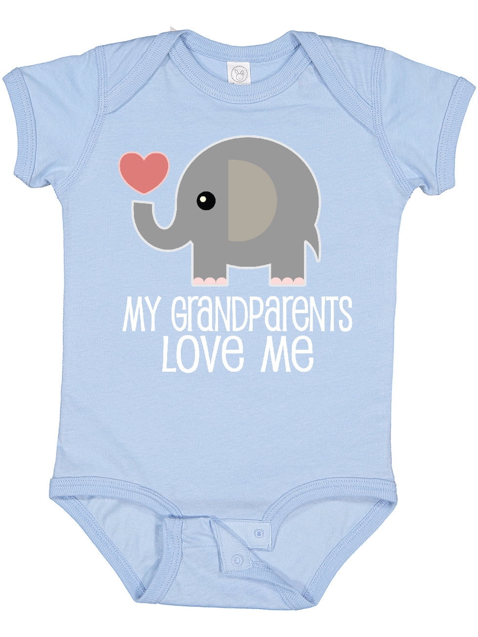 Inktastic My Grandparents Love Me Baby Clothes Boys or Girls Baby Bodysuit