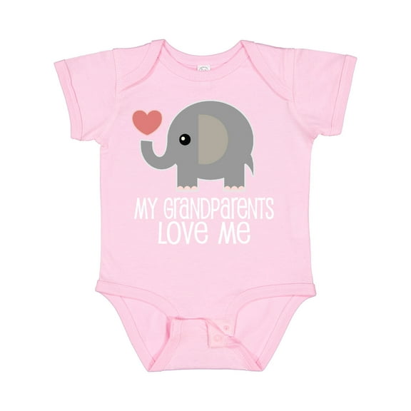 Inktastic My Grandparents Love Me Baby Clothes Boys or Girls Baby Bodysuit