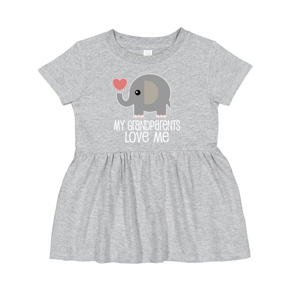 Inktastic My Grandparents Love Me Baby Clothes Girls Baby Dress