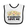thumbnail image 1 of Inktastic My Grandparents Love Me Boys or Girls Baby Bib, 1 of 4