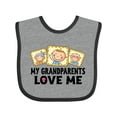 thumbnail image 1 of Inktastic My Grandparents Love Me Boys or Girls Baby Bib, 1 of 4