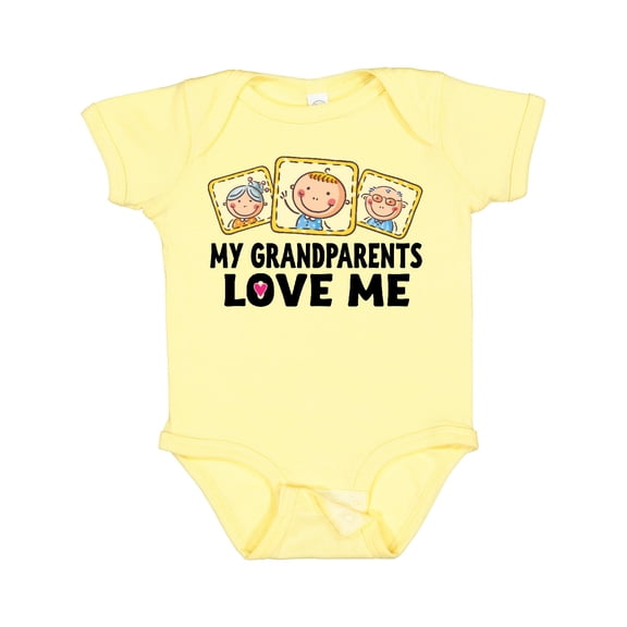 Inktastic My Grandparents Love Me Boys or Girls Baby Bodysuit
