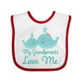thumbnail image 1 of Inktastic My Grandparents Love Me Childs Boys or Girls Baby Bib, 1 of 4