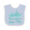 thumbnail image 1 of Inktastic My Grandparents Love Me Childs Boys or Girls Baby Bib, 1 of 4