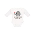 thumbnail image 1 of Inktastic My Grandparents Love Me Elephant Boys or Girls Long Sleeve Baby Bodysuit, 1 of 5