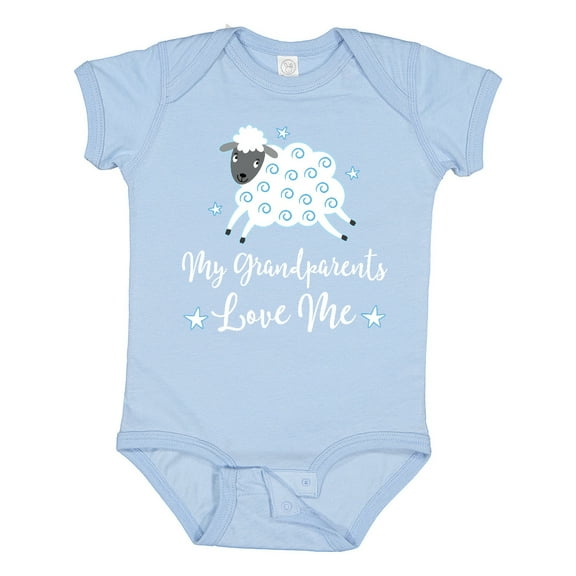 Inktastic My Grandparents Love Me Grandson Boys or Girls Baby Bodysuit