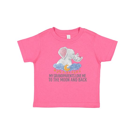 Inktastic My Grandparents Loves Me to the Moon and Back Elephants Boys or Girls Baby T-Shirt
