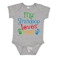 thumbnail image 1 of Inktastic My Grandpop Loves Me Boys or Girls Baby Bodysuit, 1 of 5