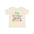 thumbnail image 1 of Inktastic My Grandpop Loves Me Boys or Girls Baby T-Shirt, 1 of 5
