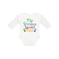 thumbnail image 1 of Inktastic My Grandpop Loves Me Boys or Girls Long Sleeve Baby Bodysuit, 1 of 5