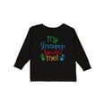 thumbnail image 1 of Inktastic My Grandpop Loves Me Boys or Girls Long Sleeve Toddler T-Shirt, 1 of 5