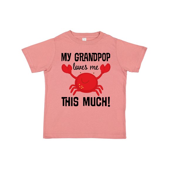 Inktastic My Grandpop Loves Me Crab Boys or Girls Toddler T-Shirt
