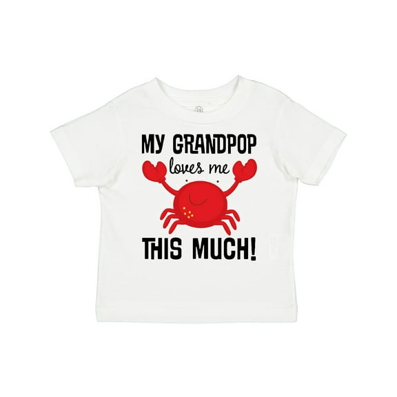 Inktastic My Grandpop Loves Me Crab Boys or Girls Toddler T-Shirt