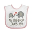 thumbnail image 1 of Inktastic My Grandpop Loves Me Elephant Boys or Girls Baby Bib, 1 of 4
