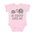 thumbnail image 1 of Inktastic My Grandpop Loves Me Elephant Boys or Girls Baby Bodysuit, 1 of 5