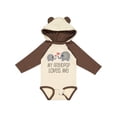 thumbnail image 1 of Inktastic My Grandpop Loves Me Elephant Boys or Girls Long Sleeve Baby Bodysuit, 1 of 5