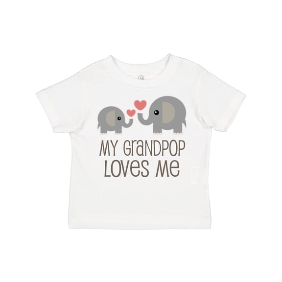 Inktastic My Grandpop Loves Me Elephant Boys or Girls Toddler T-Shirt