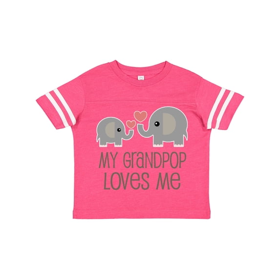 Inktastic My Grandpop Loves Me Elephant Boys or Girls Toddler T-Shirt