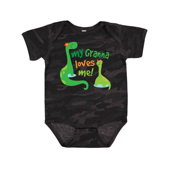 Inktastic My Granna Loves Me Grandson Boys Baby Bodysuit