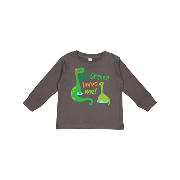 Inktastic My Granna Loves Me Grandson Boys Long Sleeve Toddler T-Shirt
