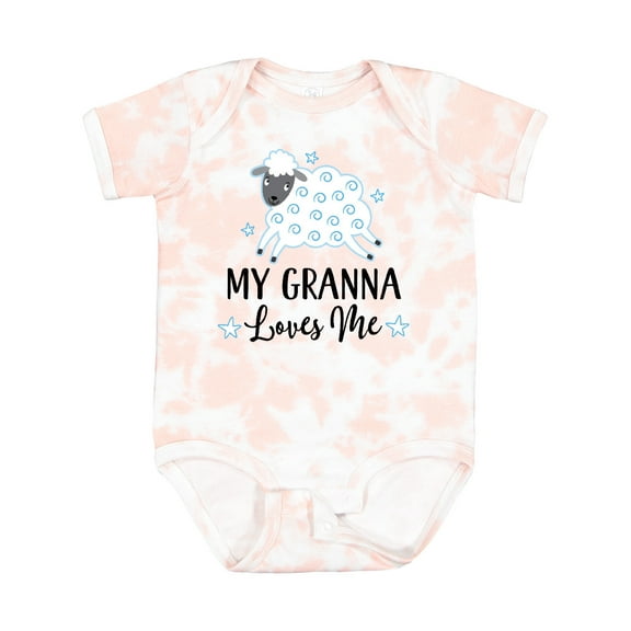 Inktastic My Granna Loves Me Lamb Boys or Girls Baby Bodysuit