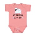 thumbnail image 1 of Inktastic My Granna Loves Me Lamb Boys or Girls Baby Bodysuit, 1 of 5