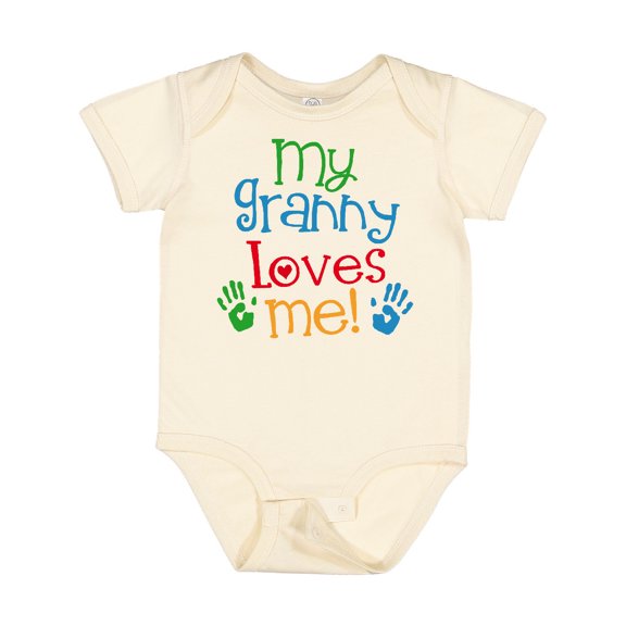 Inktastic My Granny Love Me Boys or Girls Baby Bodysuit