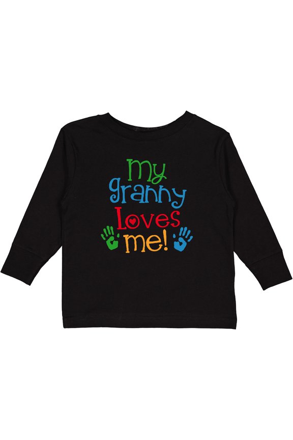 My Granny Love Me Gift Boys or Girls Long Sleeve Toddler T-Shirt