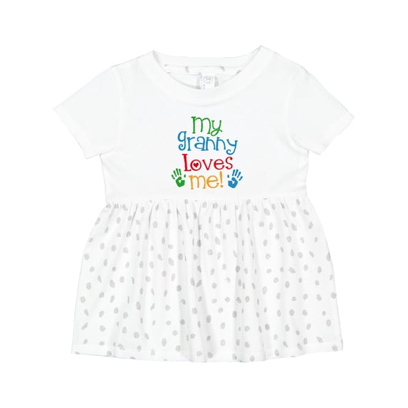 Inktastic My Granny Love Me Girls Baby Dress