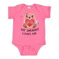 thumbnail image 1 of Inktastic My Granny Loves Me Bear and Hearts Boys or Girls Baby Bodysuit, 1 of 5
