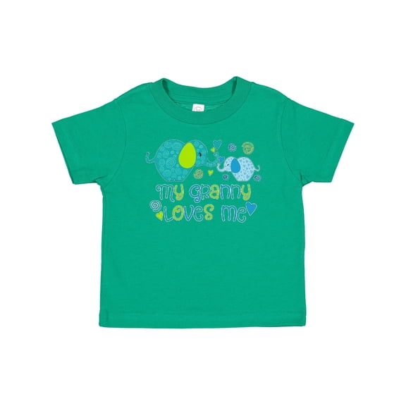 Inktastic My Granny Loves Me Cute Elephants Boys or Girls Baby T-Shirt