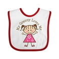 thumbnail image 1 of Inktastic My Granny Loves Me Girls Baby Bib, 1 of 4