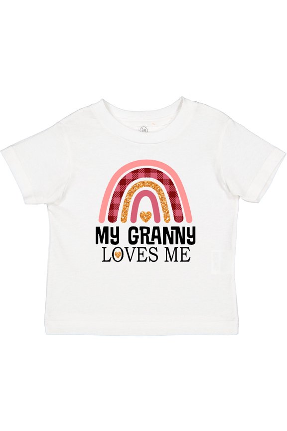 My Granny Loves Me Girls Boho Rainbow Girls Baby T-Shirt