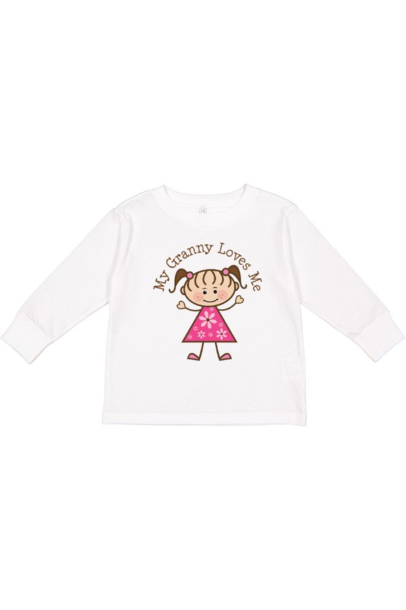 My Granny Loves Me Girls Long Sleeve Toddler T-Shirt