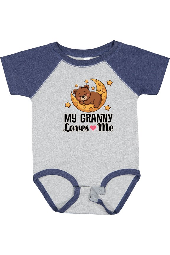 My Granny Loves Me Grandchild Bear Boys or Girls Baby Bodysuit