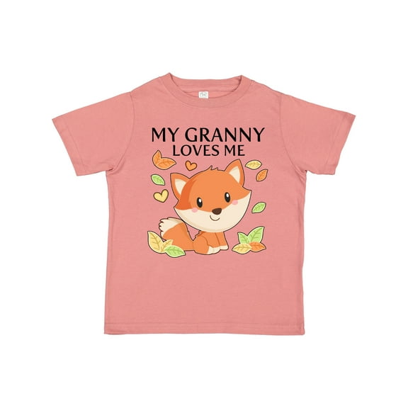 Inktastic My Granny Loves Me- Little Fox Boys or Girls Toddler T-Shirt