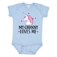 thumbnail image 1 of Inktastic My Granny Loves Me Unicorn Girls Baby Bodysuit, 1 of 5