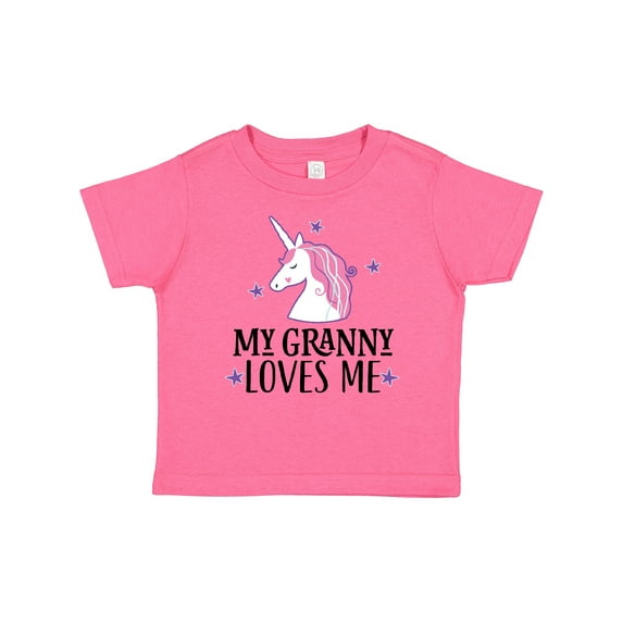 Inktastic My Granny Loves Me Unicorn Girls Baby T-Shirt