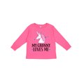 thumbnail image 1 of Inktastic My Granny Loves Me Unicorn Girls Long Sleeve Toddler T-Shirt, 1 of 5