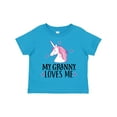 thumbnail image 1 of Inktastic My Granny Loves Me Unicorn Girls Toddler T-Shirt, 1 of 5