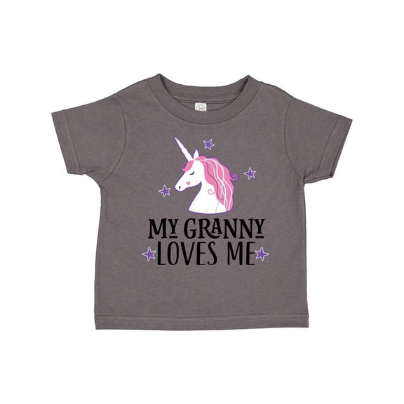 Inktastic My Granny Loves Me Unicorn Girls Toddler T-Shirt
