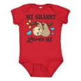 thumbnail image 1 of Inktastic My Granny Loves Me with Sloth and Hearts Boys or Girls Baby Bodysuit, 1 of 5