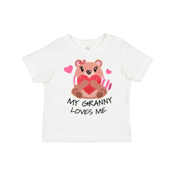 Inktastic My Granny Loves Me Bear and Hearts Boys or Girls Toddler T-Shirt