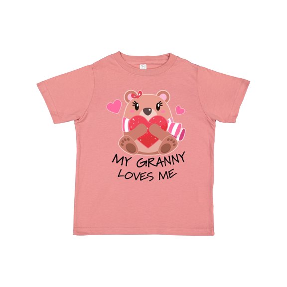 Inktastic My Granny Loves Me Bear and Hearts Boys or Girls Toddler T-Shirt
