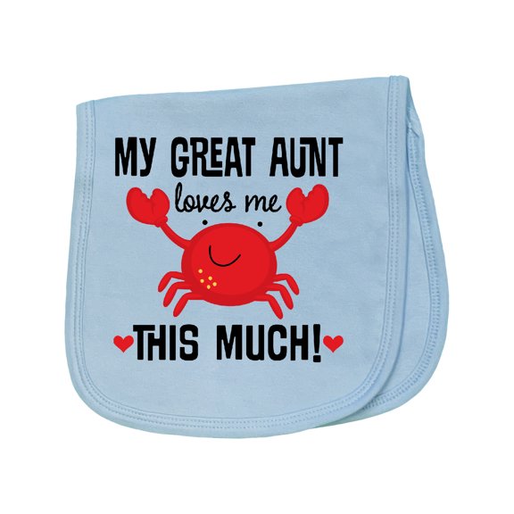 Inktastic My Great Aunt Loves Me Baby Burp Cloth