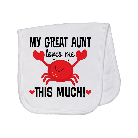 Inktastic My Great Aunt Loves Me Baby Burp Cloth